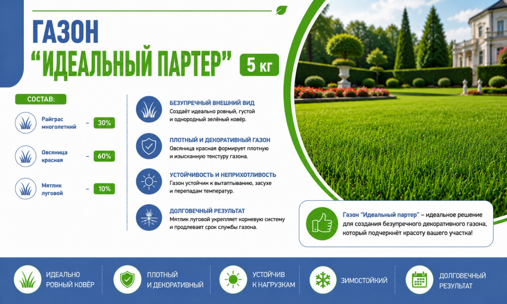 газон Идеальный Партер 5 кг